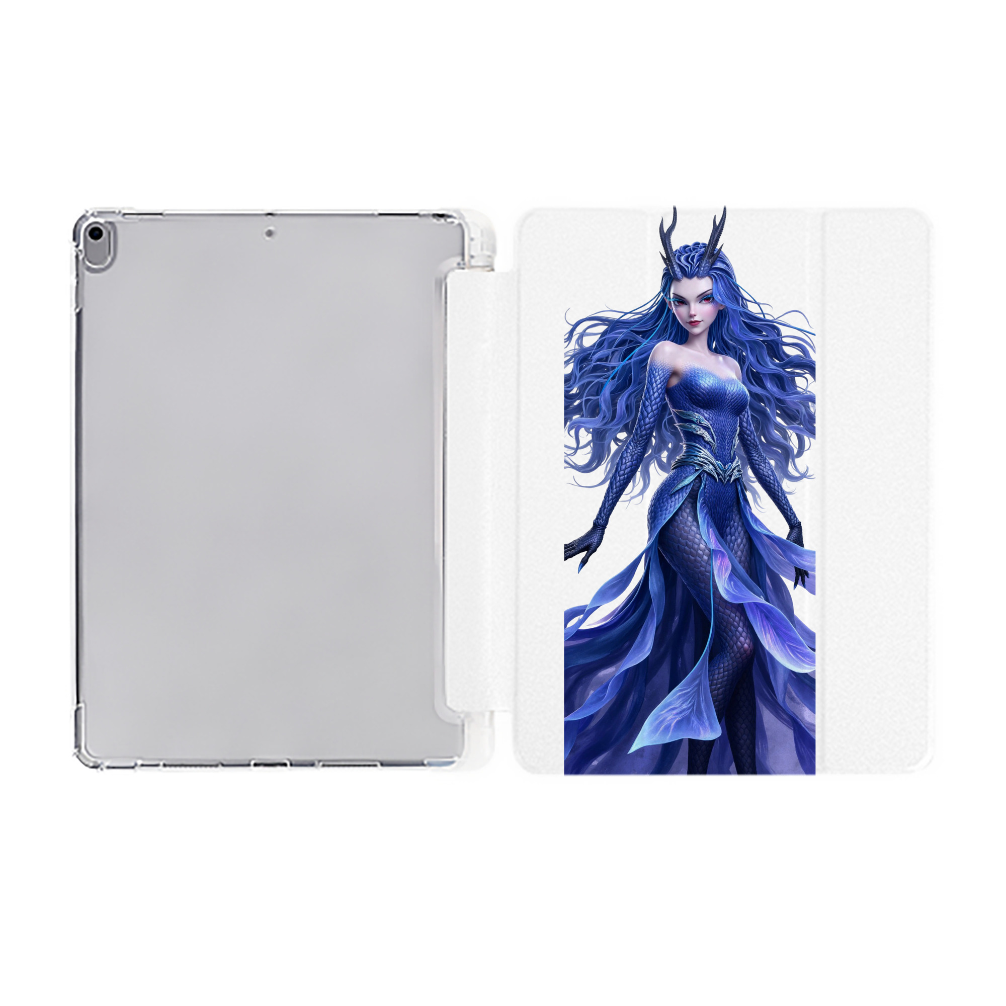 （画像用） Ne Zha 2 ナタ 魔童の大暴れ IPad ケース ペン収納付き 三つ折りスタンド PUレザー×シリコン 対応機種9.5/10.5/10.9インチ